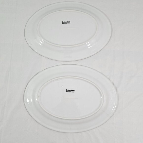 Crate and Barrel Oval Platter 11 ¾” x 8.5” Serving Platters – Set of 2 - Picture 12 of 15